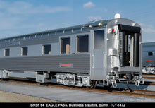 Load image into Gallery viewer, HO Brass TCY - The Coach Yard No. 1472 BNSF - Burlington Northern Santa Fe "Eagle Pass" 5 Suites Buffet Business Car No. 69
