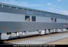 Load image into Gallery viewer, HO Brass TCY - The Coach Yard No. 1472 BNSF - Burlington Northern Santa Fe "Eagle Pass" 5 Suites Buffet Business Car No. 69