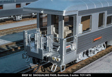Load image into Gallery viewer, HO Brass TCY - The Coach Yard No. 1475 BNSF - Burlington Northern Santa Fe "Snoqualmie Pass" 3 Suites Business Car No. 62