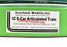 Load image into Gallery viewer, HO Brass CON OMI - Overland Models, Inc. IC - Illinois Central Pullman Standard/Winton "Green Diamond" 5-Car Articulated Train Factory Painted