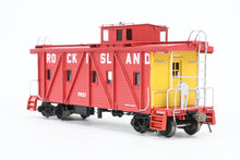 Load image into Gallery viewer, HO Brass OMI - Overland Models, Inc. CRI&P - Rock Island Outside Braced Wood Caboose 2001 Run FP No. 17633 Red w/yellow ends