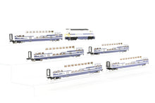Load image into Gallery viewer, N Athearn Metrolink EMD F59PHI, Three Bombardier Coaches, and Two Control Cars Factory Painted NO BOX