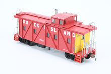 Load image into Gallery viewer, HO Brass OMI - Overland Models, Inc. CRI&P - Rock Island Outside Braced Wood Caboose 2001 Run FP No. 17633 Red w/yellow ends