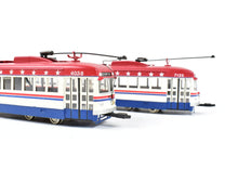 Load image into Gallery viewer, HO Brass Suydam PE - Pacific Electric Double End PCC Car Pair Custom Painted Bicentennial