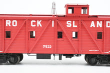 Load image into Gallery viewer, HO Brass OMI - Overland Models, Inc. CRI&P - Rock Island Outside Braced Wood Caboose 2001 Run FP No. 17633 Red w/yellow ends