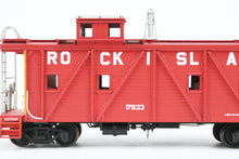 Load image into Gallery viewer, HO Brass OMI - Overland Models, Inc. CRI&P - Rock Island Outside Braced Wood Caboose 2001 Run FP No. 17633 Red w/yellow ends