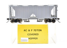 Load image into Gallery viewer, HO Brass Sunset Models or ACF Models Various Roads AC&F 70-Ton Covered Hopper FP Grey
