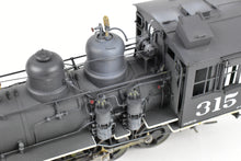 Load image into Gallery viewer, On3 Brass OMI - Overland Models D&RGW - Denver & Rio Grande Western C-18 2-8-0 #315 Switching CP and Weathered 1940's Appearance