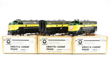 Load image into Gallery viewer, HO Brass Oriental Limited C&NW - Chicago and Northwestern EMD F7A/F7B/F7A PH I 1500 HP 3-Unit Set FP Freight Scheme