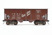 Load image into Gallery viewer, O Brass US Hobbies CB&Q – Burlington Route Standard Rib Side Twin Hopper USRA Style Custom Painted