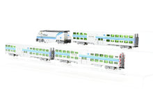 Load image into Gallery viewer, N Athearn Caltrain EMD F59PHI, Two Kato Coaches Coaches and One Kato Control Car Custom Painted. NO BOX