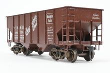 Load image into Gallery viewer, O Brass US Hobbies CB&Q – Burlington Route Standard Rib Side Twin Hopper USRA Style Custom Painted