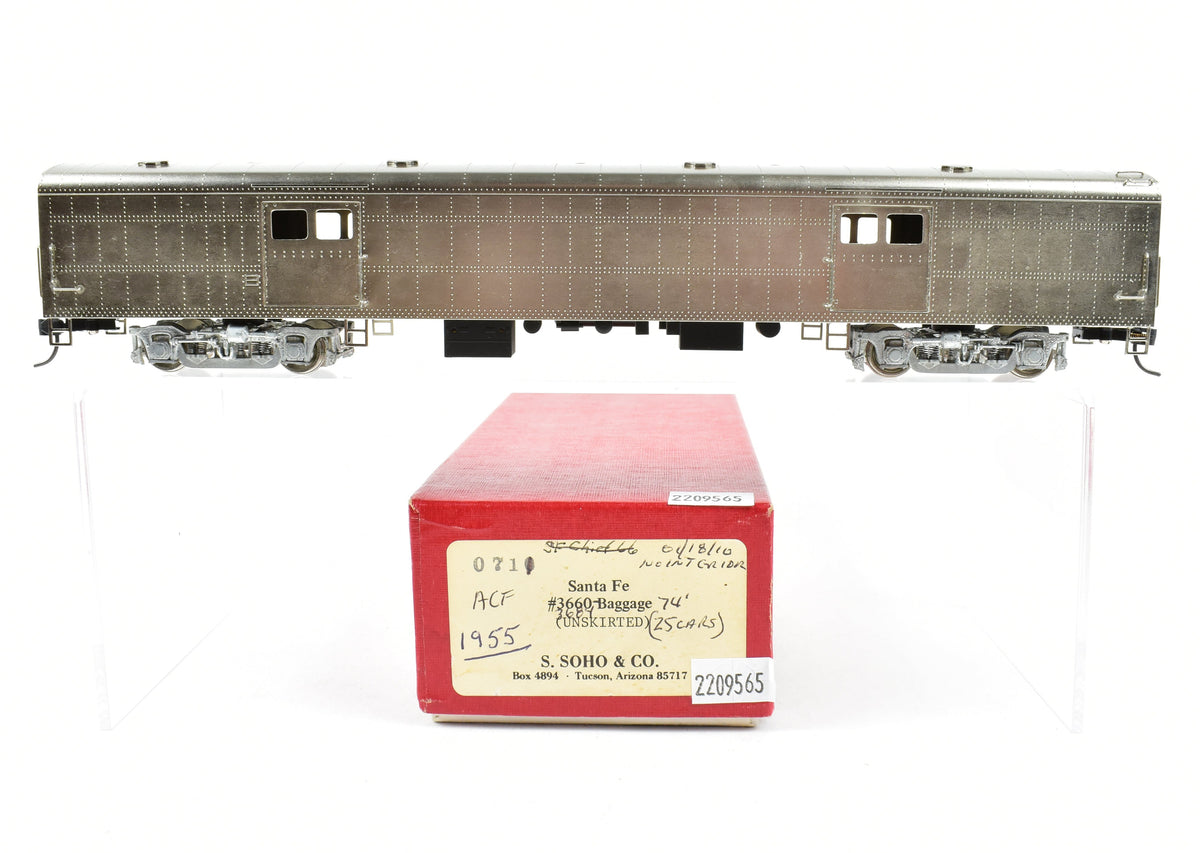 HO Brass Soho ATSF - Santa Fe 3660 Baggage Car Un-skirted – ReSourced Rails