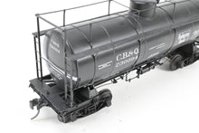 Load image into Gallery viewer, O Brass RYM - Rich Yoder Models CB&Q - Burlington Route MCBA Class II 10,000 Gallon Tank Car FP No. 230094