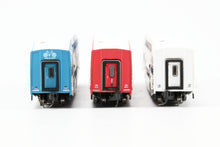 Load image into Gallery viewer, N Athearn Metrolink Bombardier Coach 3-Pack Special Edition "Bikes" and "Stay Alert Stay Alive" Cars - MISSING OUTER SLEEVE
