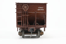 Load image into Gallery viewer, O Brass US Hobbies CB&Q – Burlington Route Standard Rib Side Twin Hopper USRA Style Custom Painted