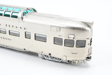 Load image into Gallery viewer, HO Brass CIL - Challenger Imports CB&Q/D&RGW/WP California Zephyr Western Pacific Budd Vista Dome Observation Car "Silver Crescent"