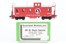 Load image into Gallery viewer, HO Brass OMI - Overland Models, Inc. GN - Great Northern 30' Wood Caboose w/Swing Motion Trucks FP Red No. X234