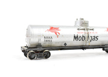 Load image into Gallery viewer, HO Brass PSC - Precision Scale Co. 16,000 Gallon Tank Car Painted Silver Mobilegas