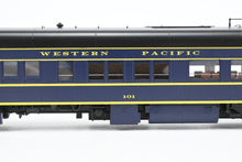 Load image into Gallery viewer, HO NEW Brass NBL - North Bank Line WP - Western Pacific Business Car #101 Blue w/ Yellow Stripe