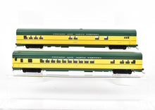 Load image into Gallery viewer, HO Brass NPP - Nickel Plate Products C&NW - Chicago & Northwestern 2-Car Baggage & Parlor Set Pro-PaintedHO Brass NPP - Nickel Plate Products C&NW - Chicago & Northwestern 2-Car Baggage & Parlor Set Pro-Painted