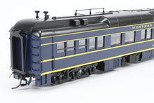 Load image into Gallery viewer, HO NEW Brass NBL - North Bank Line WP - Western Pacific Business Car #101 Blue w/ Yellow Stripe