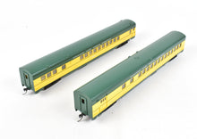 Load image into Gallery viewer, HO Brass NPP - Nickel Plate Products C&NW - Chicago & Northwestern 2-Car Baggage & Parlor Set Pro-Painted