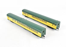 Load image into Gallery viewer, HO Brass NPP - Nickel Plate Products C&NW - Chicago & Northwestern 2-Car Baggage & Parlor Set Pro-Painted