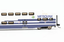 Load image into Gallery viewer, N Athearn Metrolink Bombardier Coach 3-Pack Special Edition "Bikes" and "Stay Alert Stay Alive" Cars - MISSING OUTER SLEEVE