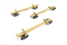 Load image into Gallery viewer, HO Brass NWSL - Northwest Short Line Various Roads 43' Skeleton Log Cars 3-Pack w/ Trucks