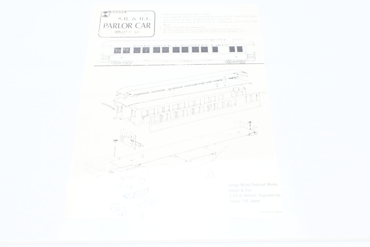 HOn30 Brass Sango SR&RL - Sandy River & Rangeley Lakes Parlor Car