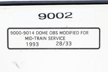 Load image into Gallery viewer, O Brass Wasatch Model Co. UP - Union Pacific ACF 1955 9000 Series Dome Lounge Observation Modified for Mid-Train Service Professionally Painted No. #9002