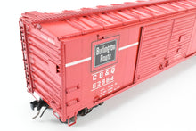 Load image into Gallery viewer, O Brass PSC – Precision Scale Co. CB&Q – Burlington Route AAR Double Door 50’ Boxcar Custom Painted No. 62984