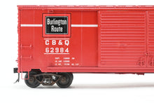 Load image into Gallery viewer, O Brass PSC – Precision Scale Co. CB&Q – Burlington Route AAR Double Door 50’ Boxcar Custom Painted No. 62984