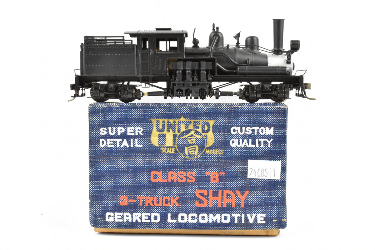 HO Brass PFM - United Various Roads 2-Truck Class B Shay Geared Locomo –  ReSourced Rails