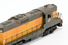 Load image into Gallery viewer, N Brass Hallmark Models C&NW - Chicago & North Western EMD GP-9 Standard Version with Removable Dynamic Brakes Custom Painted & Weathered No. 4514
