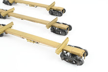 Load image into Gallery viewer, HO Brass NWSL - Northwest Short Line Various Roads 43' Skeleton Log Cars 3-Pack w/ Trucks
