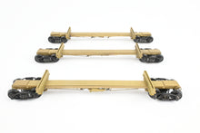 Load image into Gallery viewer, HO Brass NWSL - Northwest Short Line Various Roads 43' Skeleton Log Cars 3-Pack w/ Trucks