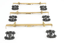 Load image into Gallery viewer, HO Brass NWSL - Northwest Short Line Various Roads 43' Skeleton Log Cars 3-Pack w/ Trucks
