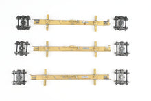 Load image into Gallery viewer, HO Brass NWSL - Northwest Short Line Various Roads 43' Skeleton Log Cars 3-Pack w/ Trucks