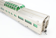 Load image into Gallery viewer, HO Brass Shoreham Shops D&RGW - Rio Grande or California Zephyr Vista Dome Coach Factory Plated and Finished "Silver Pony"