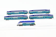 Load image into Gallery viewer, N Athearn Coaster EMD F59PHI and Three Athearn Bombardier Coaches and One Control Car Factory Painted NO BOXES