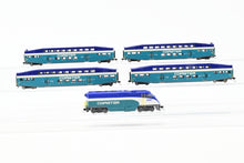 Load image into Gallery viewer, N Athearn Coaster EMD F59PHI and Three Athearn Bombardier Coaches and One Control Car Factory Painted NO BOXES