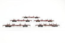 Load image into Gallery viewer, HO Kadee Quality Products Various Roads Logging Car 5-Pack Custom Built & Painted in REBOXX