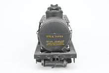 Load image into Gallery viewer, O Brass U.S. Hobbies Various Roads UTLX - Union Tank Lines 8,000 Gallon Double-Dome Tank Car Custom Painted & Weathered No. 91053