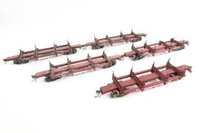 Load image into Gallery viewer, HO Kadee Quality Products Various Roads Logging Car 5-Pack Custom Built & Painted in REBOXX