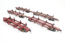 Load image into Gallery viewer, HO Kadee Quality Products Various Roads Logging Car 5-Pack Custom Built & Painted in REBOXX