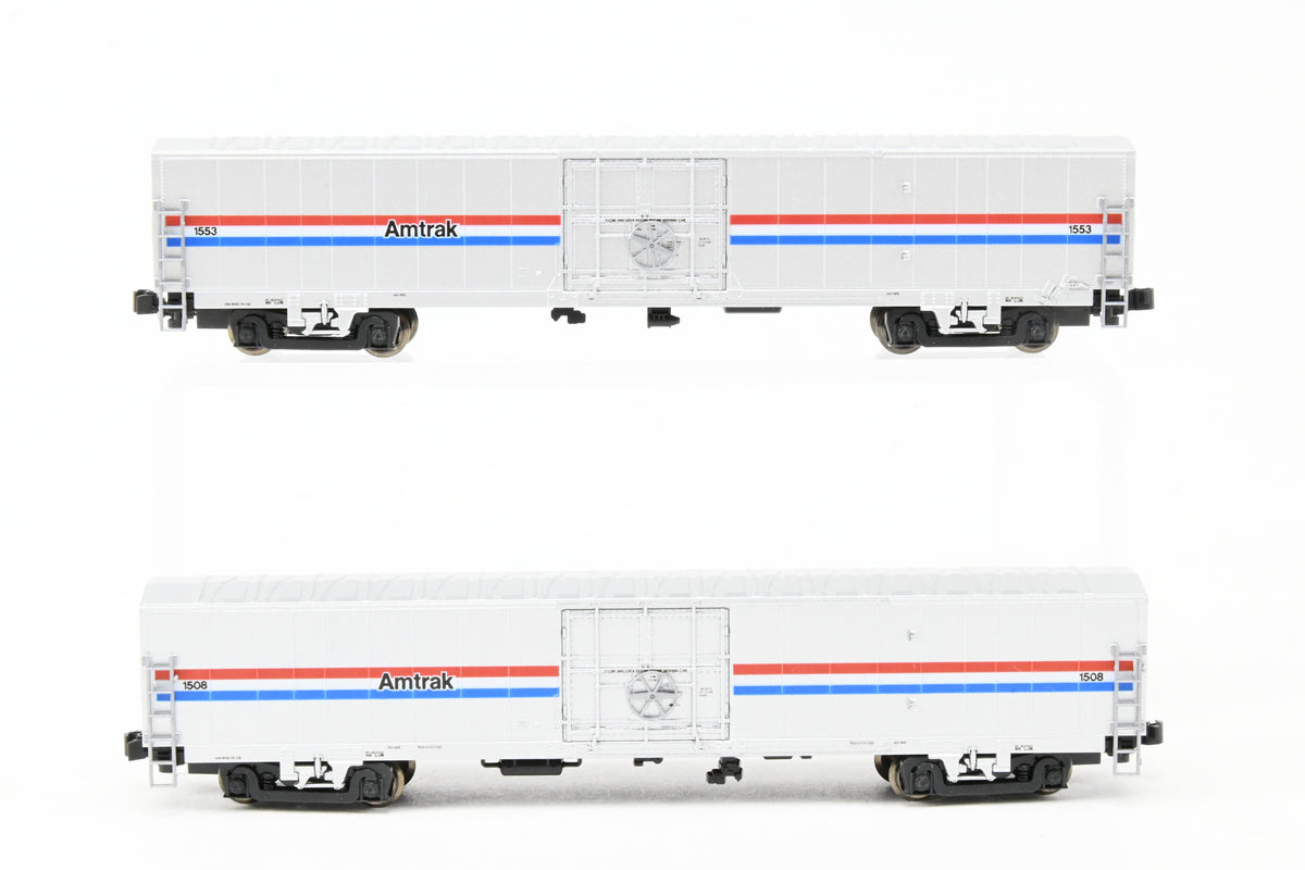 N Kato 106-3506 Amtrak Material Handling Car 2-Pack Phase III Set