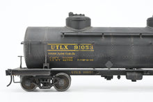 Load image into Gallery viewer, O Brass U.S. Hobbies Various Roads UTLX - Union Tank Lines 8,000 Gallon Double-Dome Tank Car Custom Painted & Weathered No. 91053