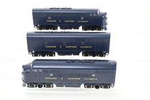 Load image into Gallery viewer, HO Stewart Hobbies C&EI – Chicago & Eastern Illinois EMD F3A/F3B/F3A Phase II Set w/ SoundTraxx Tsunami DCC and Sound